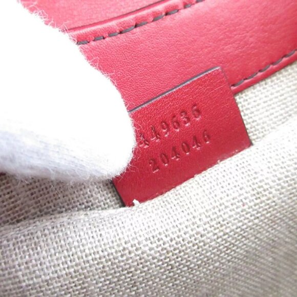 Auth GUCCI Micro Guccissima Crossbody Shoulder Bag Bordeaux leather - Picture 14 of 14